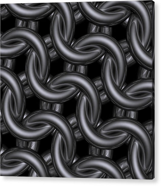 Black Silver Maille Acrylic Print