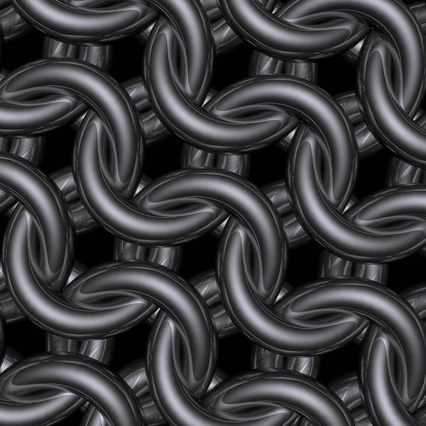 Black Silver Maille Art Print