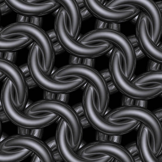 Black Silver Maille Art Print