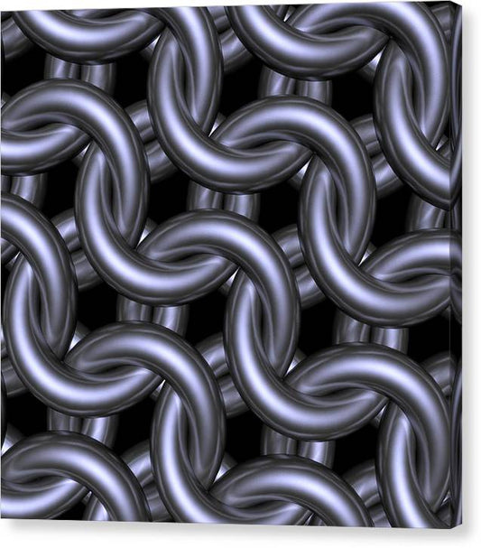 Black Steel Maille Canvas Print
