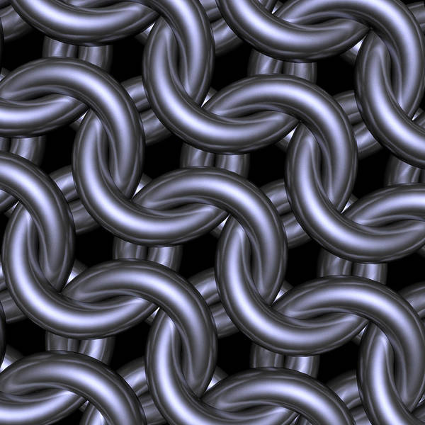 Black Steel Maille Art Print