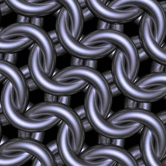 Black Steel Maille Art Print