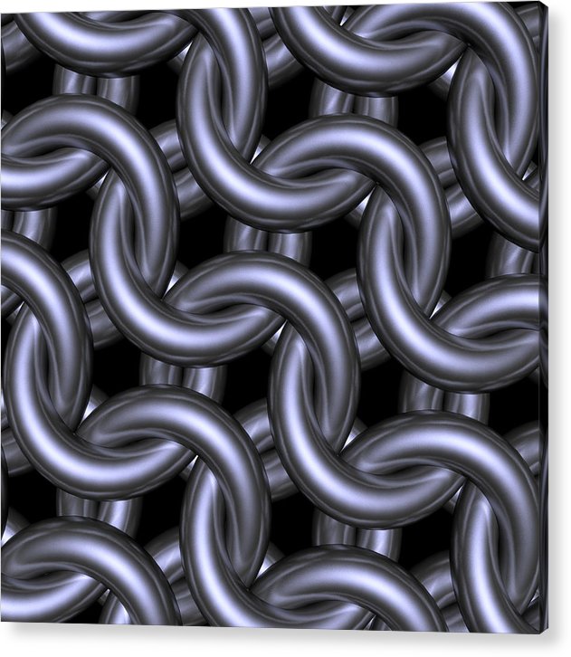 Black Steel Maille Acrylic Print