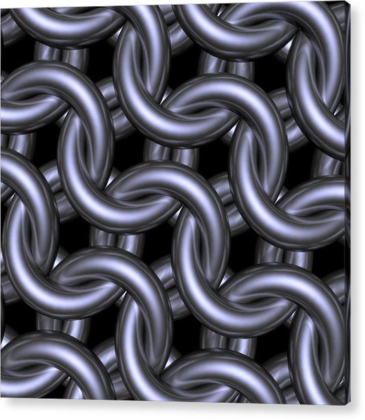 Black Steel Maille Acrylic Print