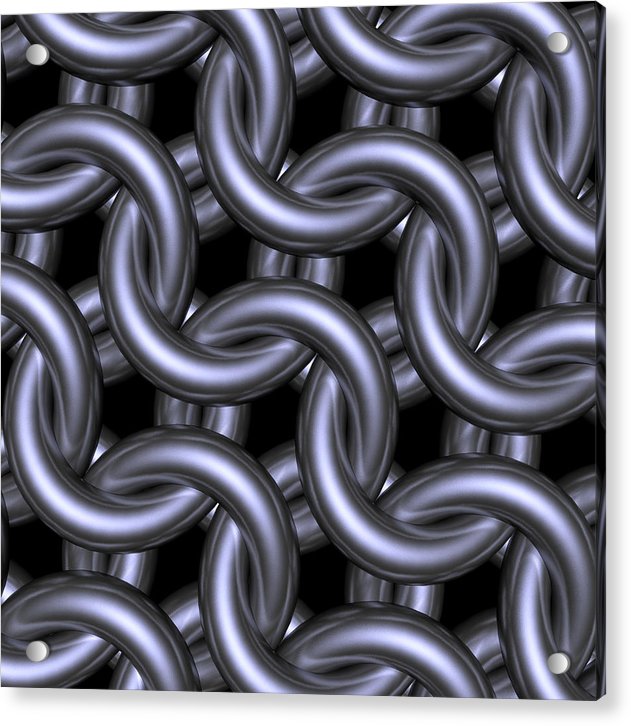 Black Steel Maille Acrylic Print