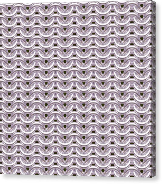 Cloudy Silver Maille Canvas Print