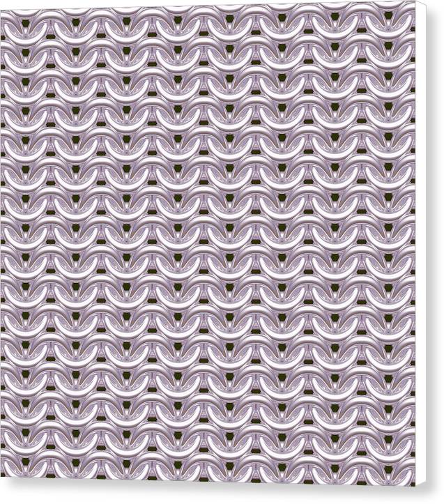 Cloudy Silver Maille Canvas Print
