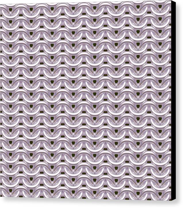 Cloudy Silver Maille Canvas Print