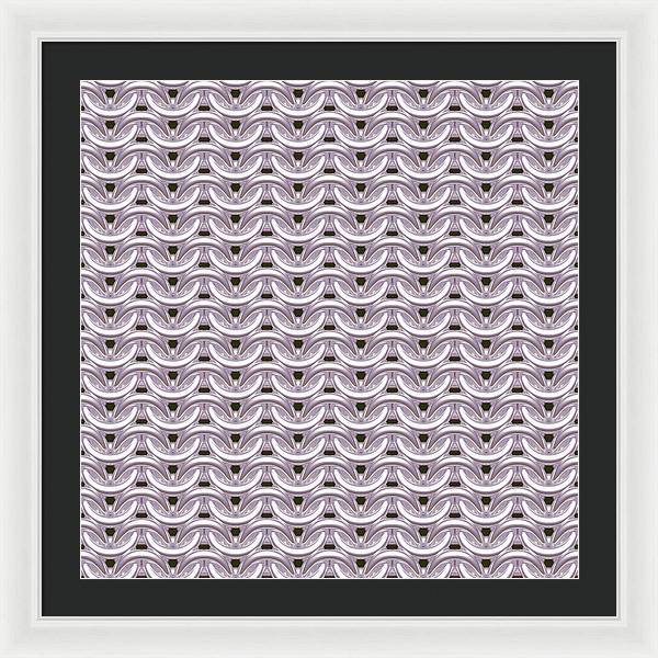 Cloudy Silver Maille Framed Print