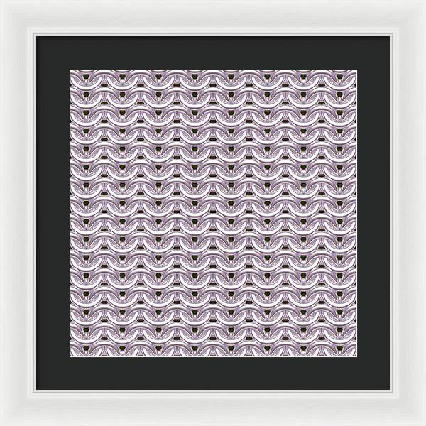 Cloudy Silver Maille Framed Print