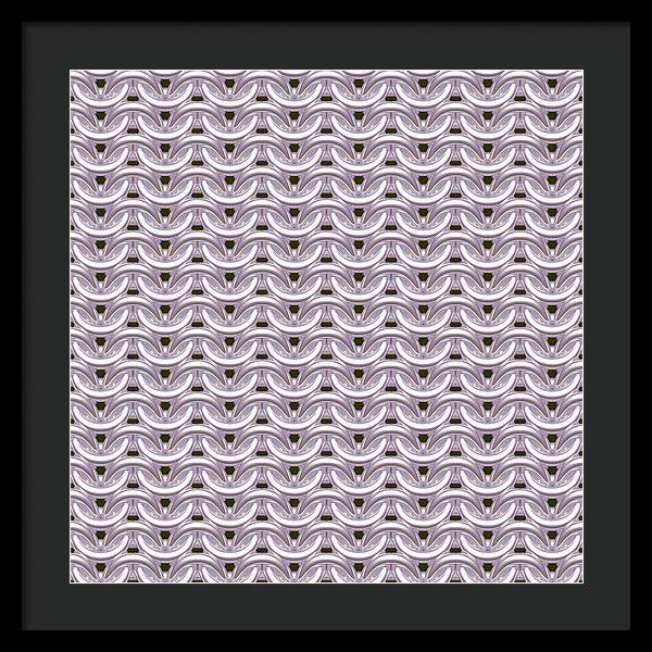 Cloudy Silver Maille Framed Print
