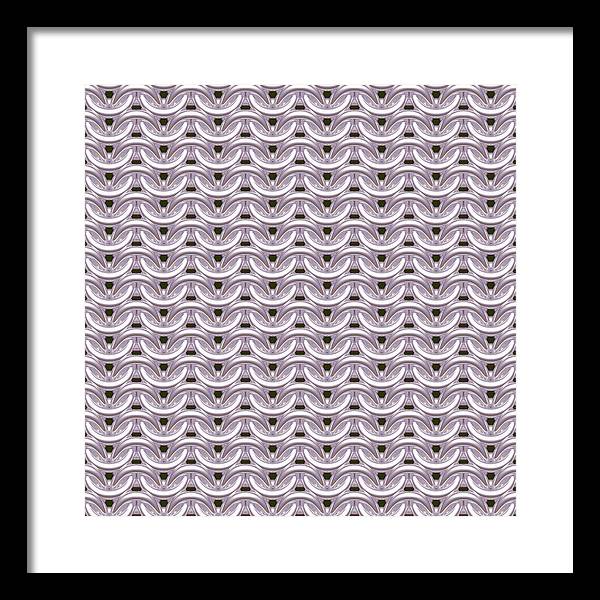 Cloudy Silver Maille Framed Print