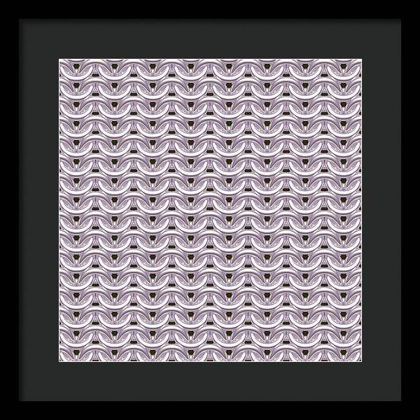 Cloudy Silver Maille Framed Print