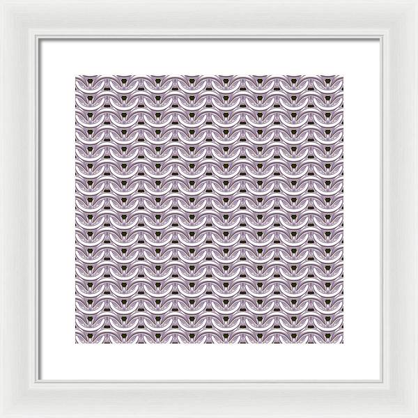 Cloudy Silver Maille Framed Print