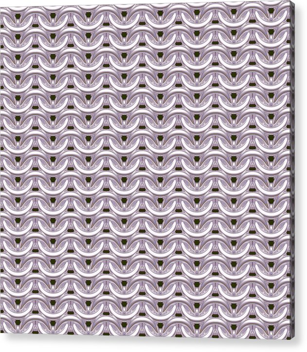 Cloudy Silver Maille Acrylic Print