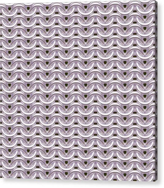 Cloudy Silver Maille Acrylic Print
