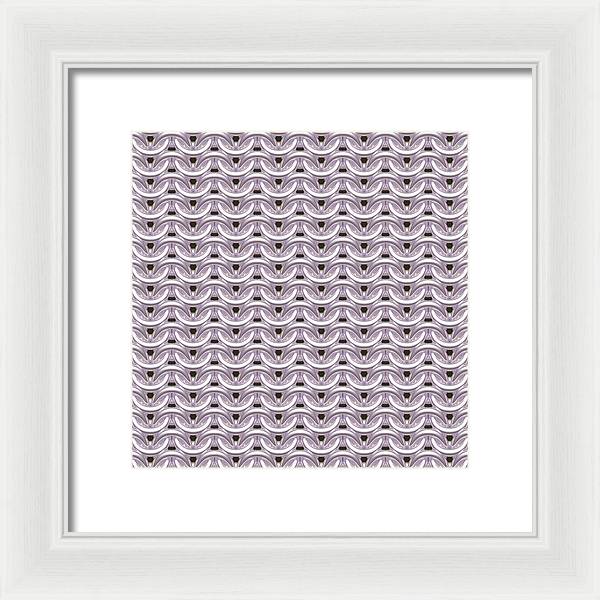 Cloudy Silver Maille Framed Print