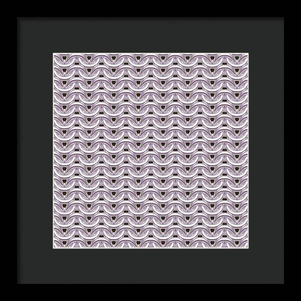 Cloudy Silver Maille Framed Print