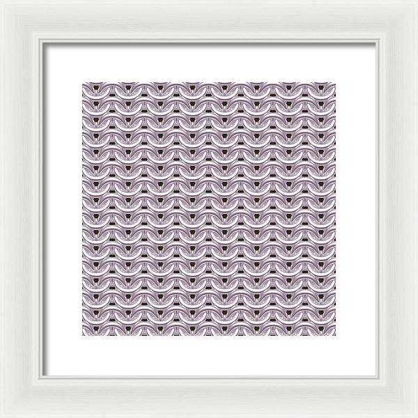 Cloudy Silver Maille Framed Print