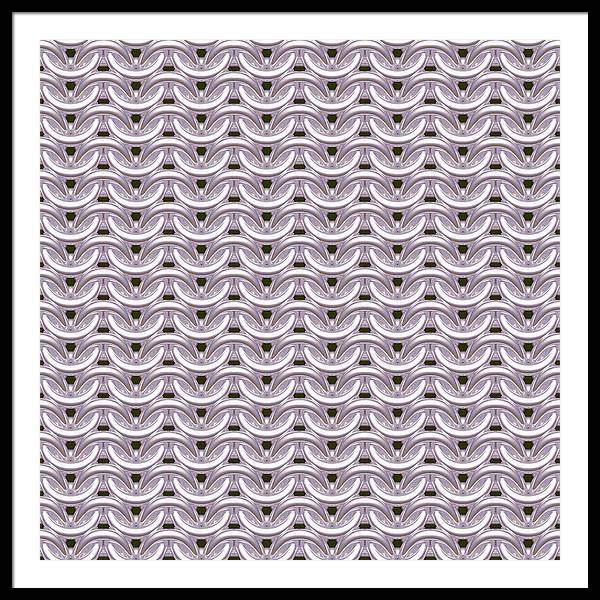 Cloudy Silver Maille Framed Print
