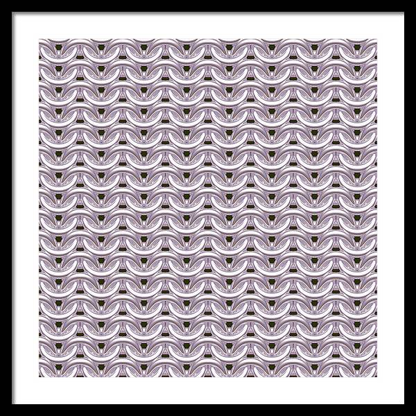 Cloudy Silver Maille Framed Print