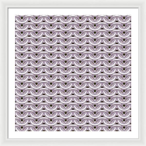 Cloudy Silver Maille Framed Print