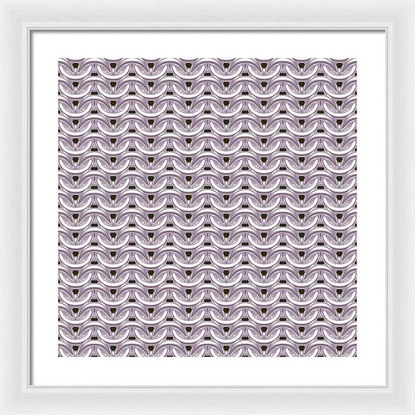 Cloudy Silver Maille Framed Print