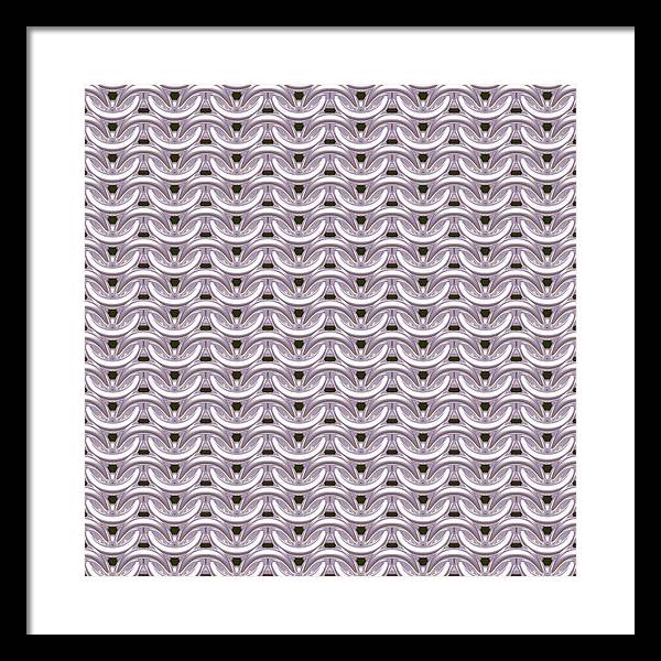 Cloudy Silver Maille Framed Print