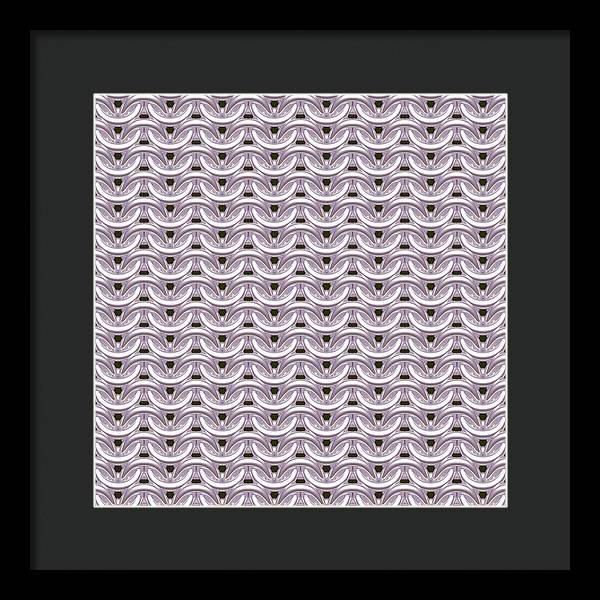 Cloudy Silver Maille Framed Print