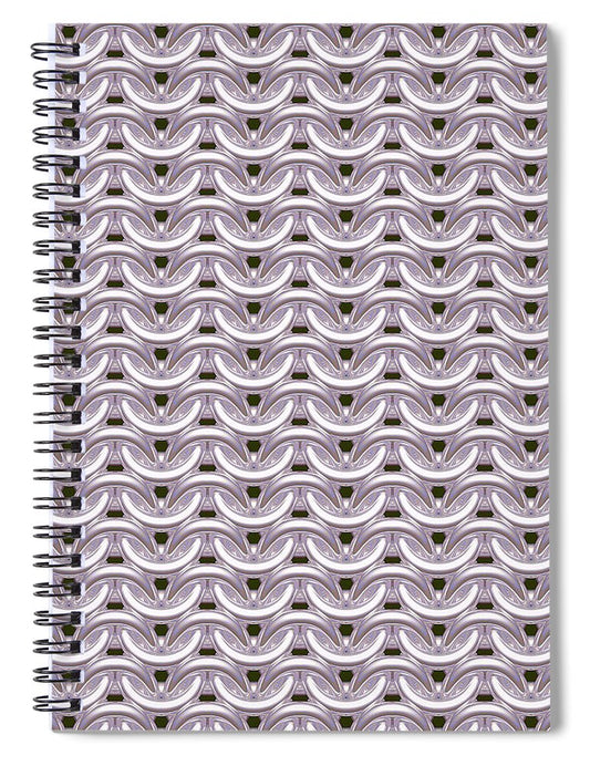 Cloudy Silver Maille Spiral Notebook