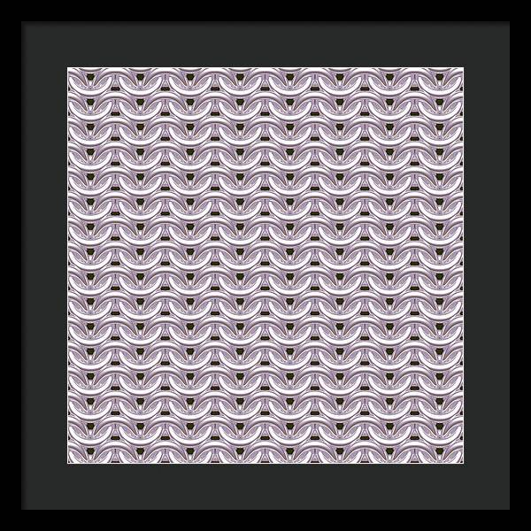 Cloudy Silver Maille Framed Print