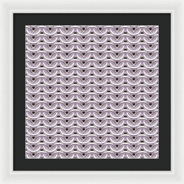Cloudy Silver Maille Framed Print