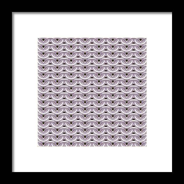 Cloudy Silver Maille Framed Print