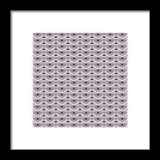 Cloudy Silver Maille Framed Print