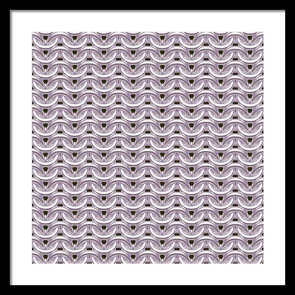 Cloudy Silver Maille Framed Print