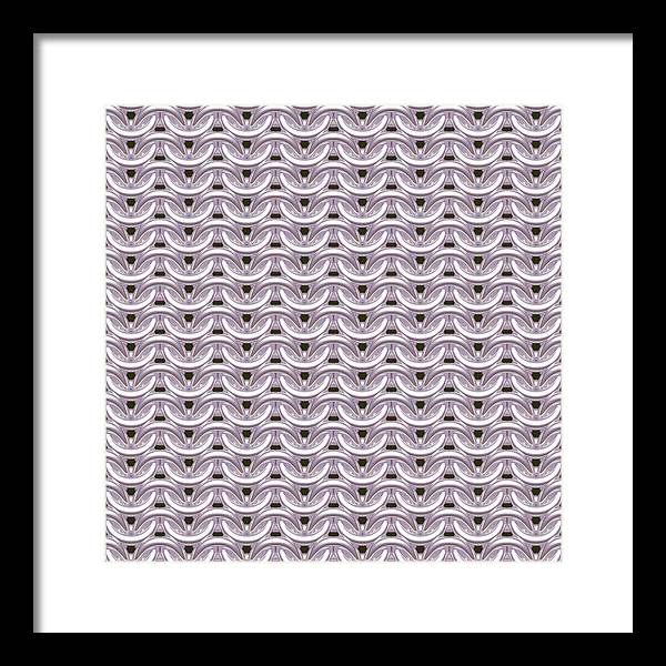Cloudy Silver Maille Framed Print
