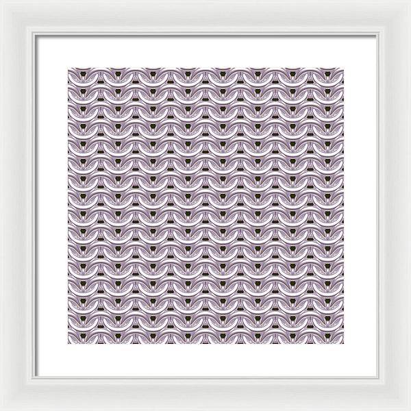 Cloudy Silver Maille Framed Print