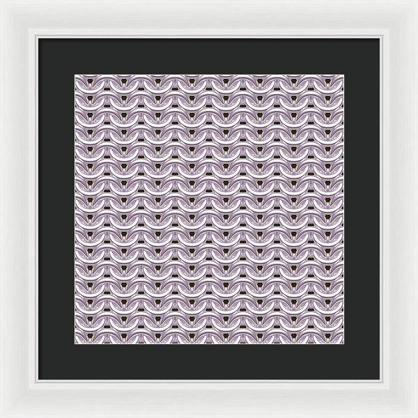 Cloudy Silver Maille Framed Print