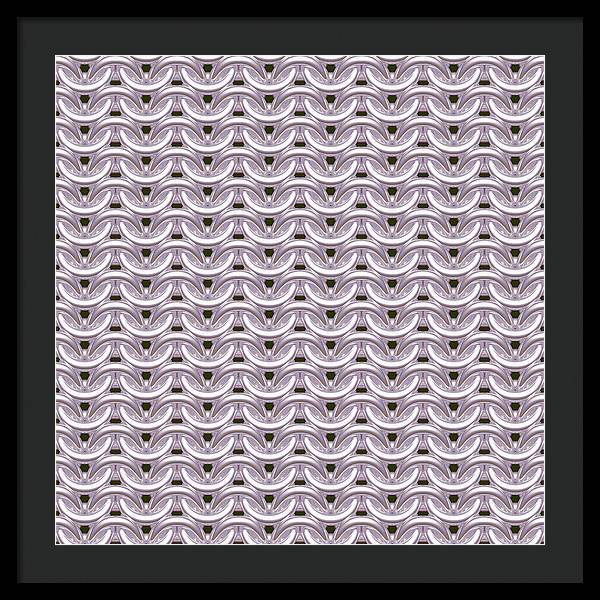 Cloudy Silver Maille Framed Print