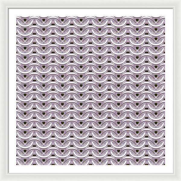 Cloudy Silver Maille Framed Print