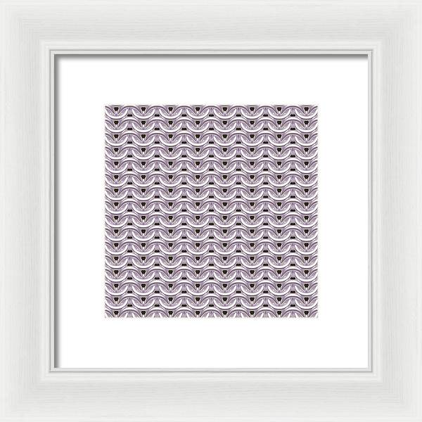 Cloudy Silver Maille Framed Print