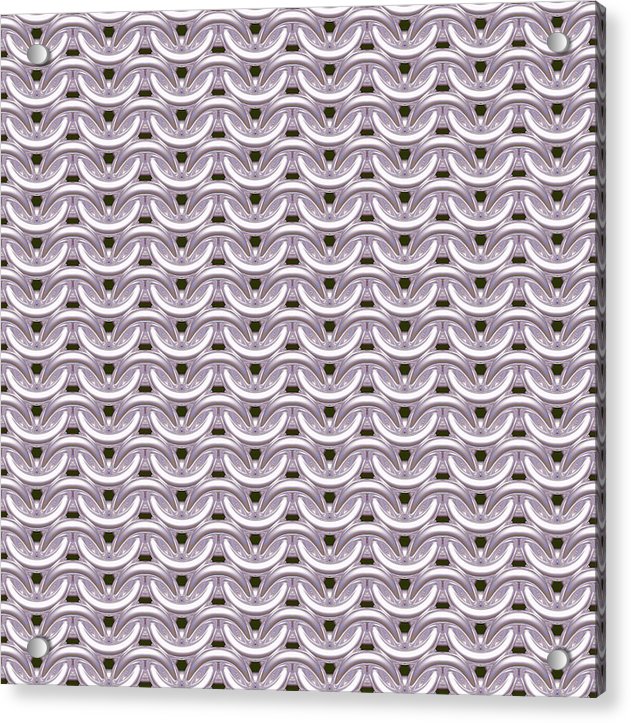 Cloudy Silver Maille Acrylic Print