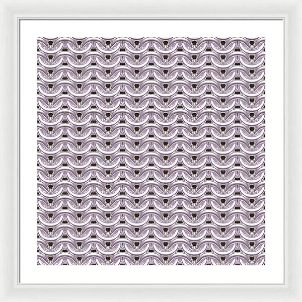 Cloudy Silver Maille Framed Print