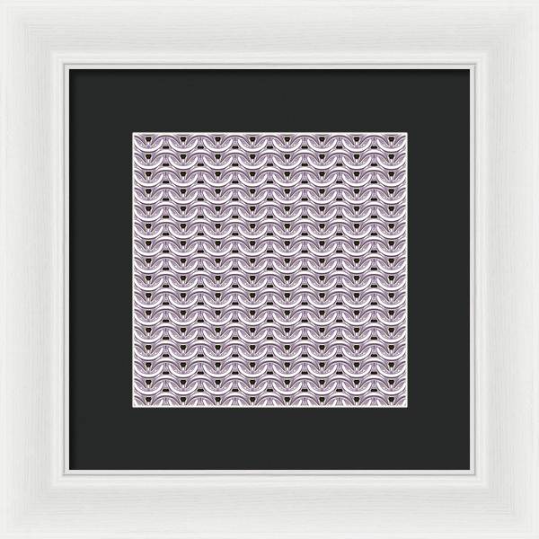 Cloudy Silver Maille Framed Print