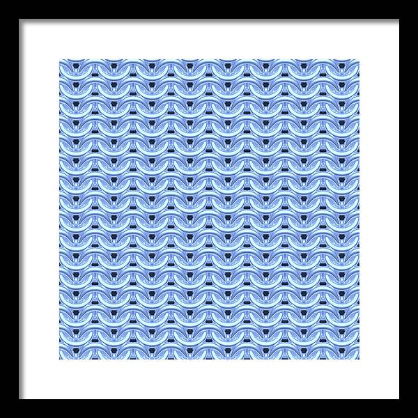 Dawn Blue Maille Framed Print