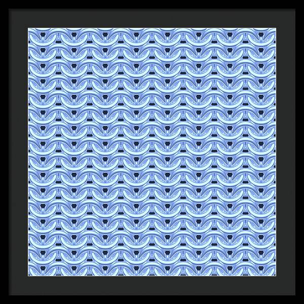 Dawn Blue Maille Framed Print