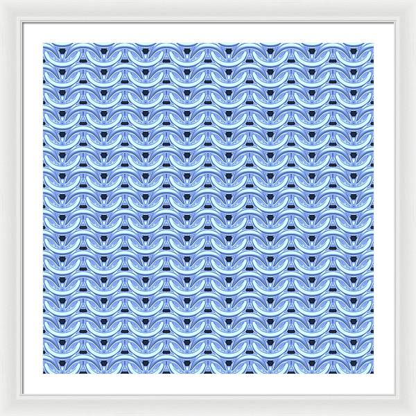 Dawn Blue Maille Framed Print