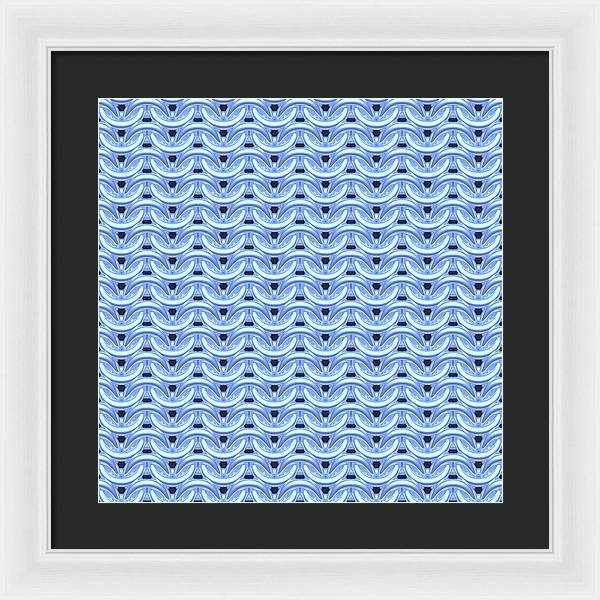 Dawn Blue Maille Framed Print