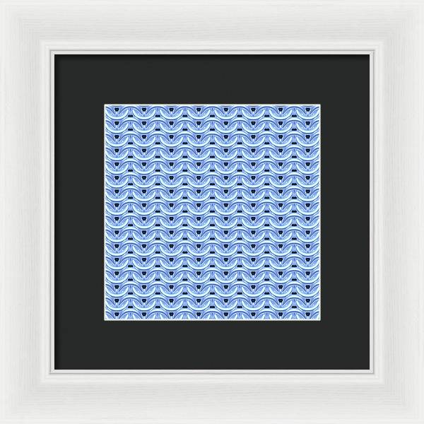 Dawn Blue Maille Framed Print