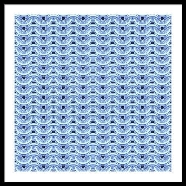 Dawn Blue Maille Framed Print